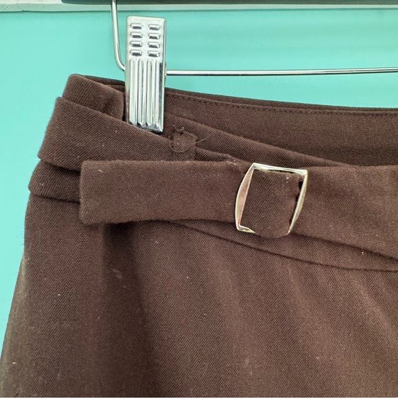 Vintage brown high waisted trousers with buckle detail - Picture 3 of 8